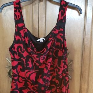 Beautiful black and red dress.